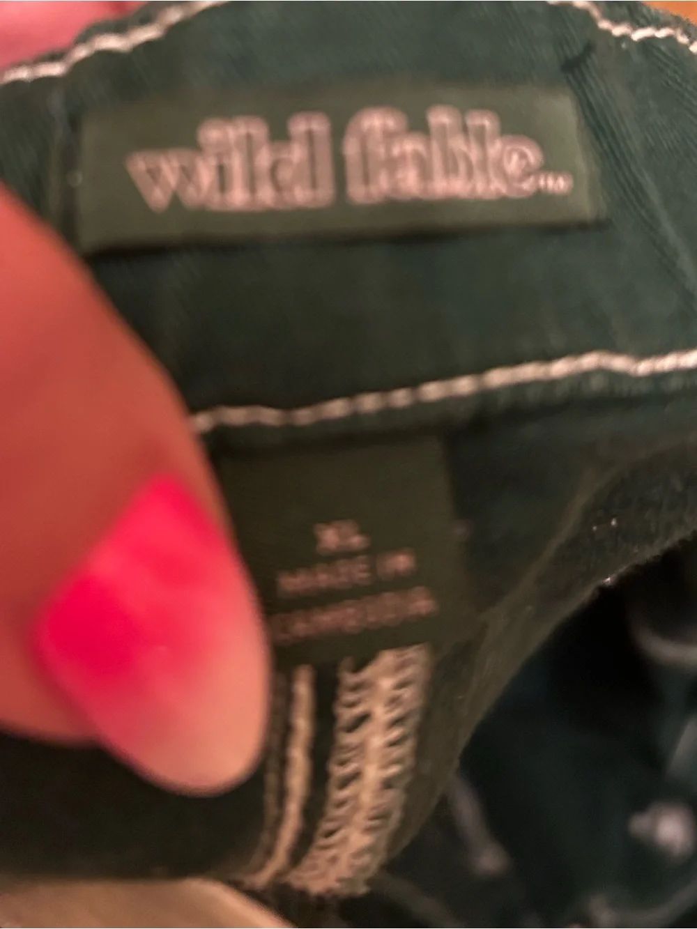 Wild Fable Green White Stitched Stretchy Cargo Crossover Mini Skort Size XL #90s